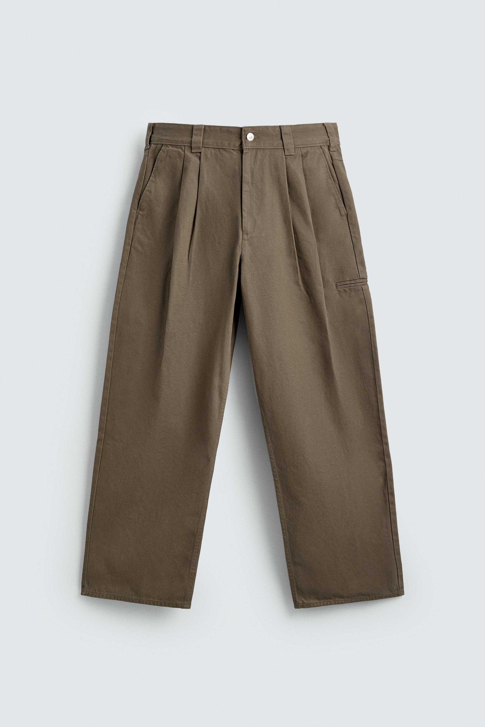 PANTALON CHINO COUPE BAGGY À PLIS